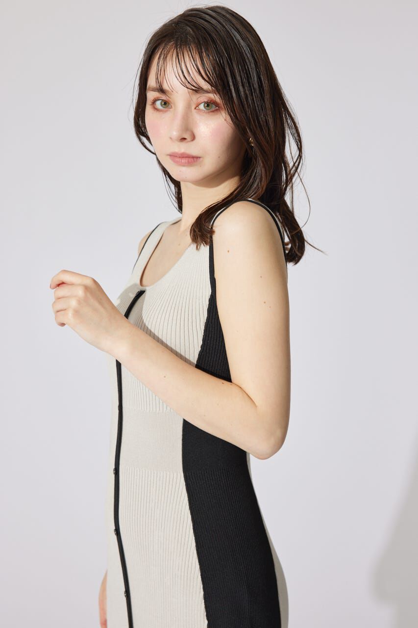 rienda「バイカラーリボンワンピース」|ワンピース|