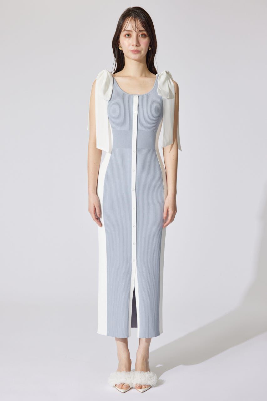 rienda「バイカラーリボンワンピース」|ワンピース|