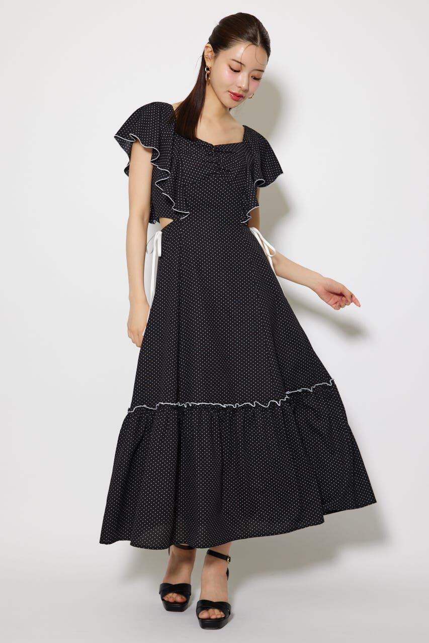 rienda「フリルウエストオープンワンピース」|ワンピース|