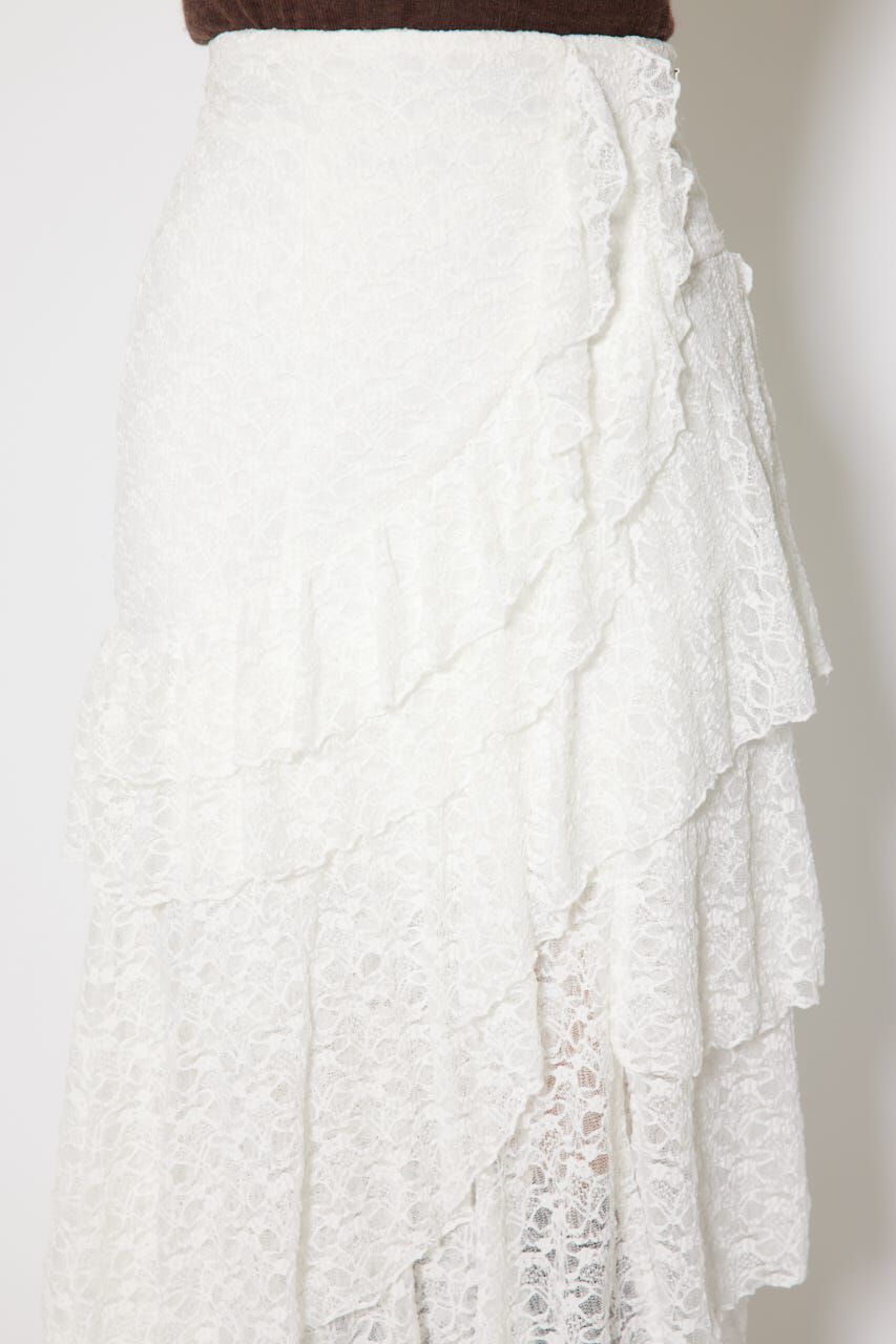 rienda「レースラッフルロングハイウエストスカート」|スカート|