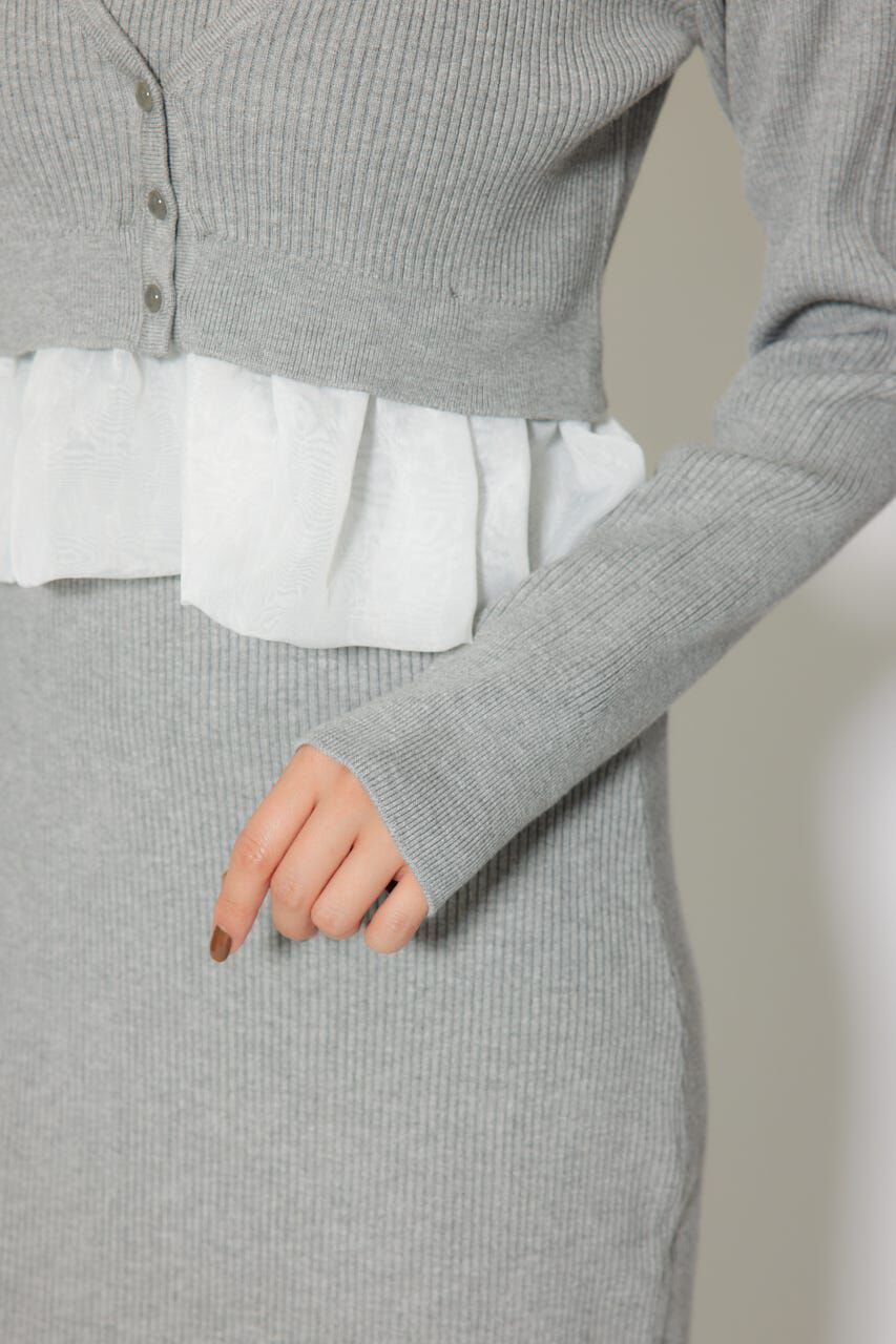 rienda「ペプラムカーデセットキャミワンピース」|ワンピース|