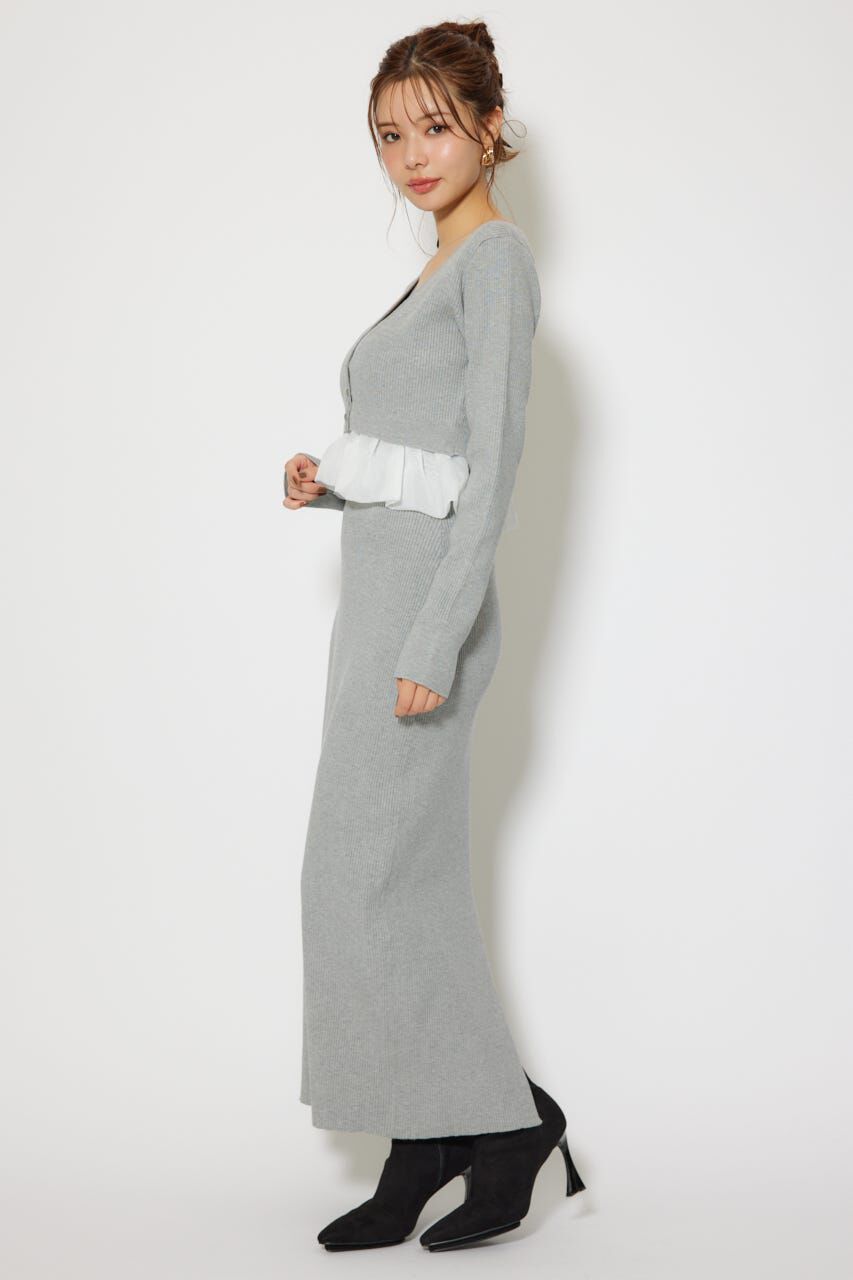 rienda「ペプラムカーデセットキャミワンピース」|ワンピース|