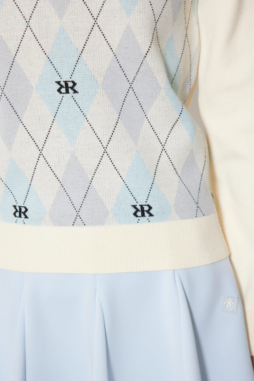 rienda「アーガイルジャガードニットトップス」|ニット・セーター|