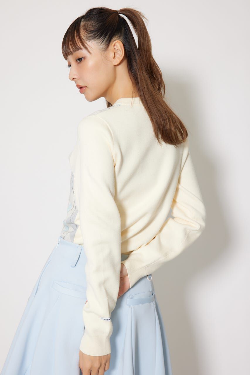 rienda「アーガイルジャガードニットトップス」|ニット・セーター|