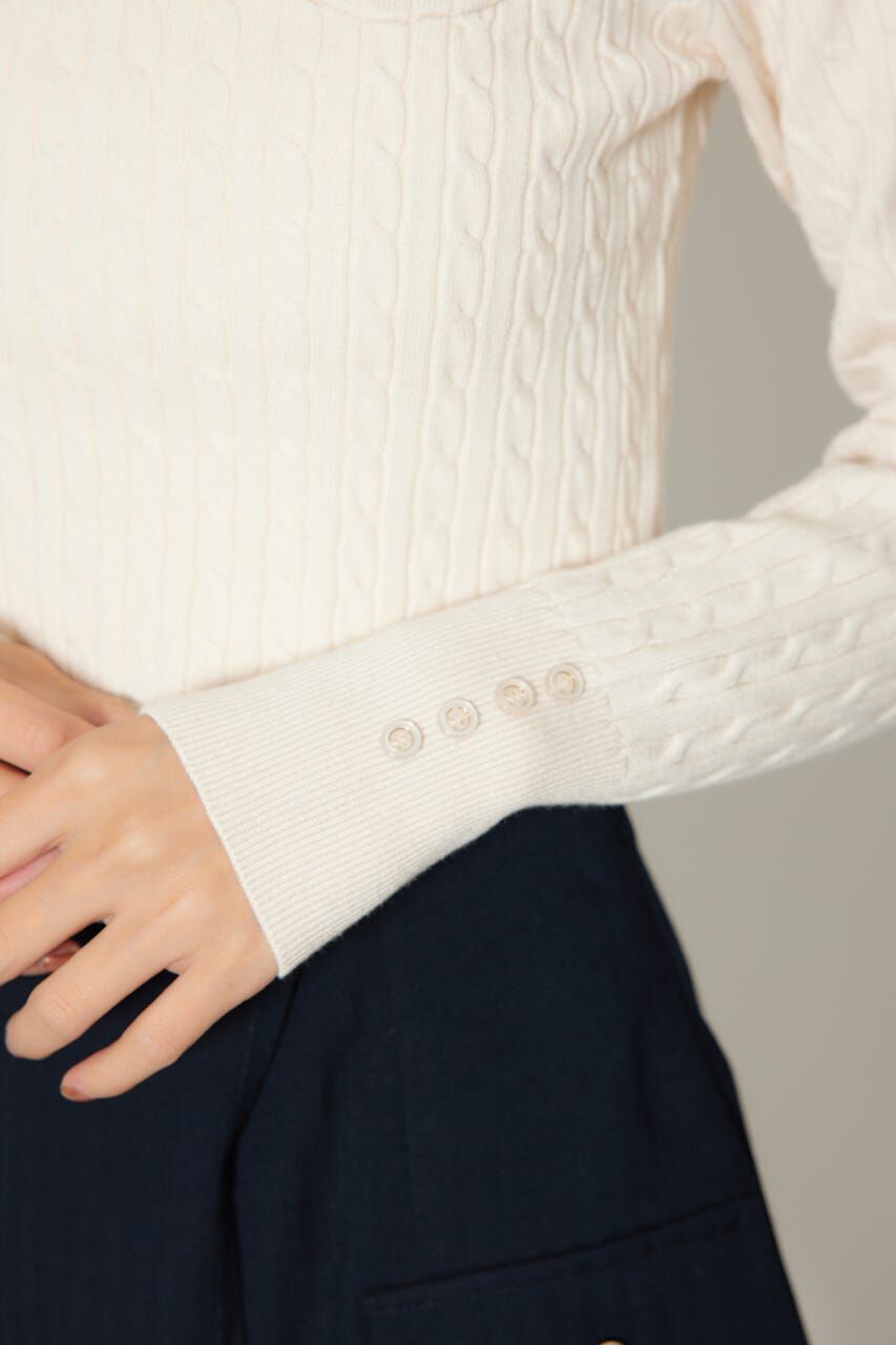 rienda「ケーブルニットトップス」|ニット・セーター|