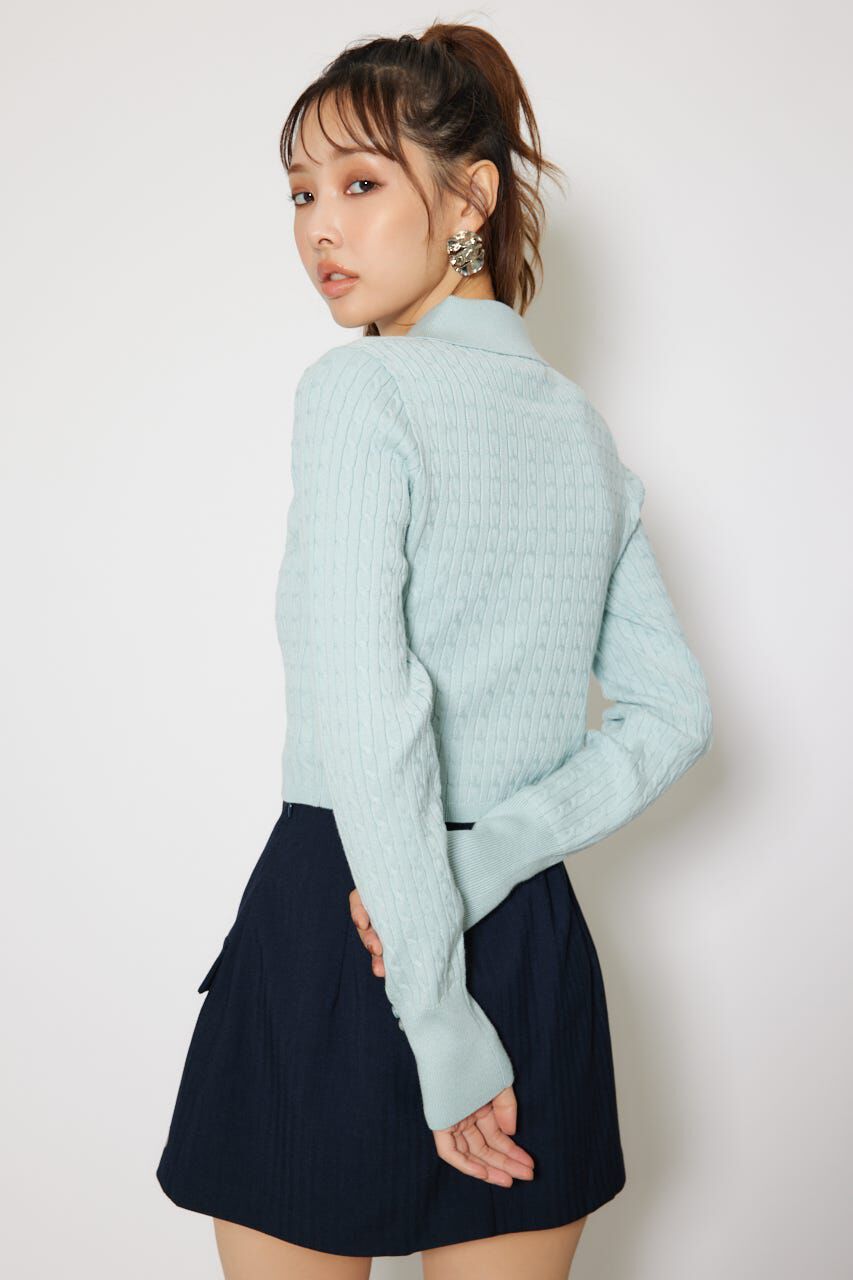 rienda「ケーブルニットトップス」|ニット・セーター|