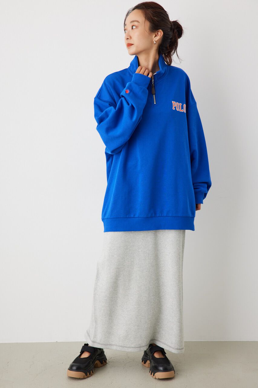 RODEO CROWNS「POLO BCS ハーフジップトップス」|Tシャツ・カットソー|BLU