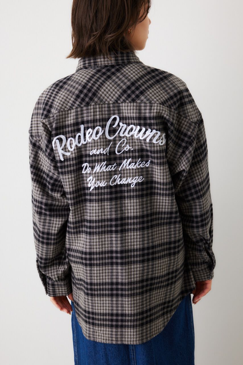 RODEO CROWNS「LOGO ルーズチェックシャツ」|シャツ・ブラウス|