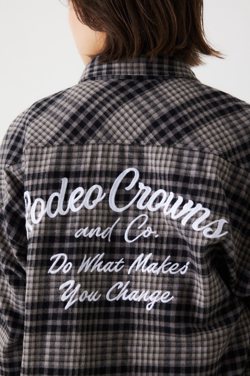 RODEO CROWNS「LOGO ルーズチェックシャツ」|シャツ・ブラウス|