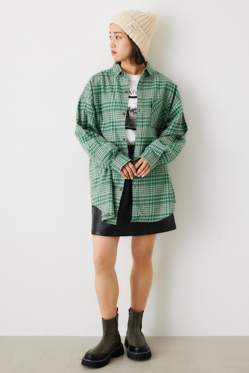 RODEO CROWNS「LOGO ルーズチェックシャツ」|シャツ・ブラウス|