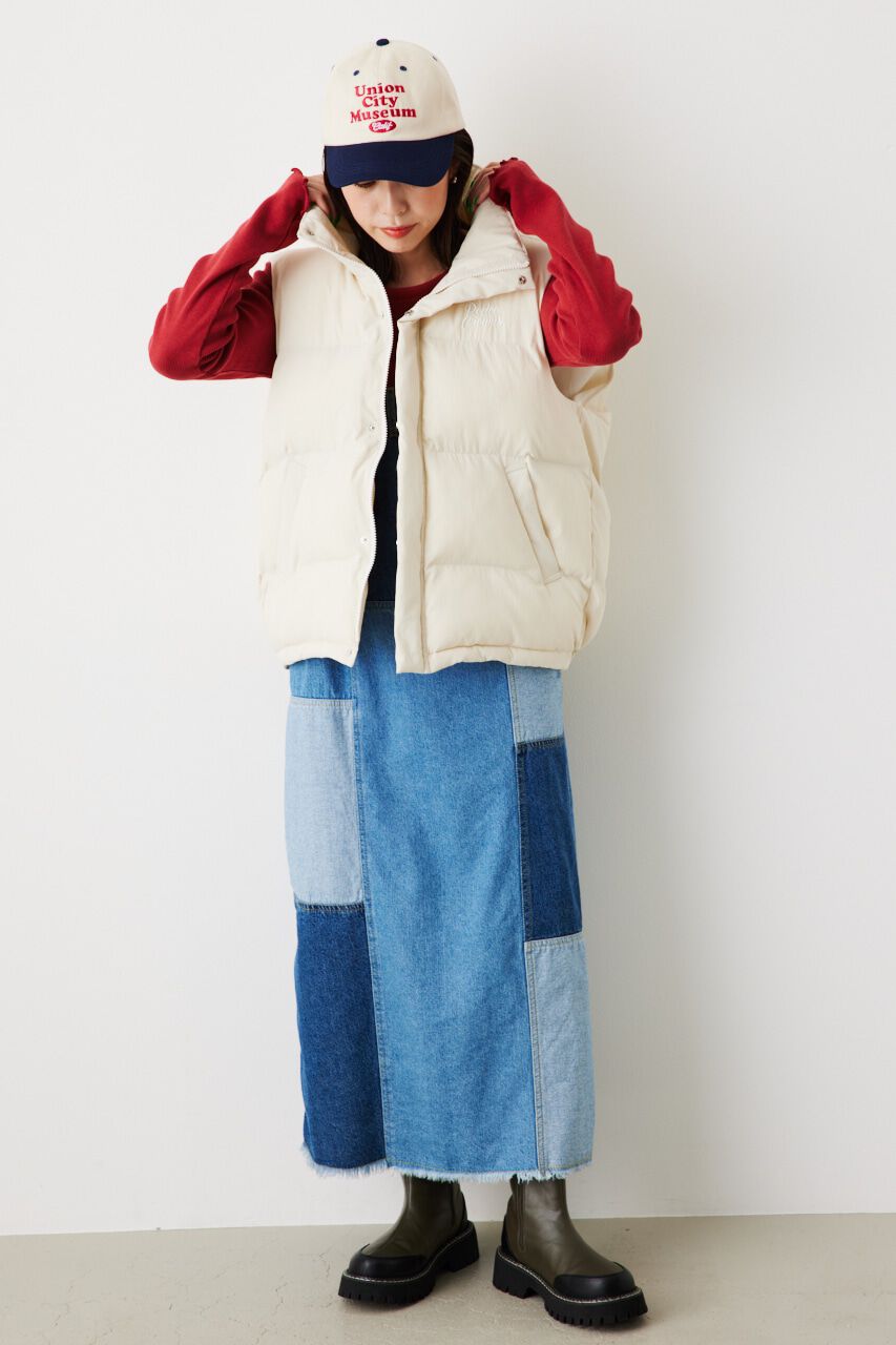 RODEO CROWNS「スタンドネック PUFF ベスト」|ダウンベスト・ベスト|