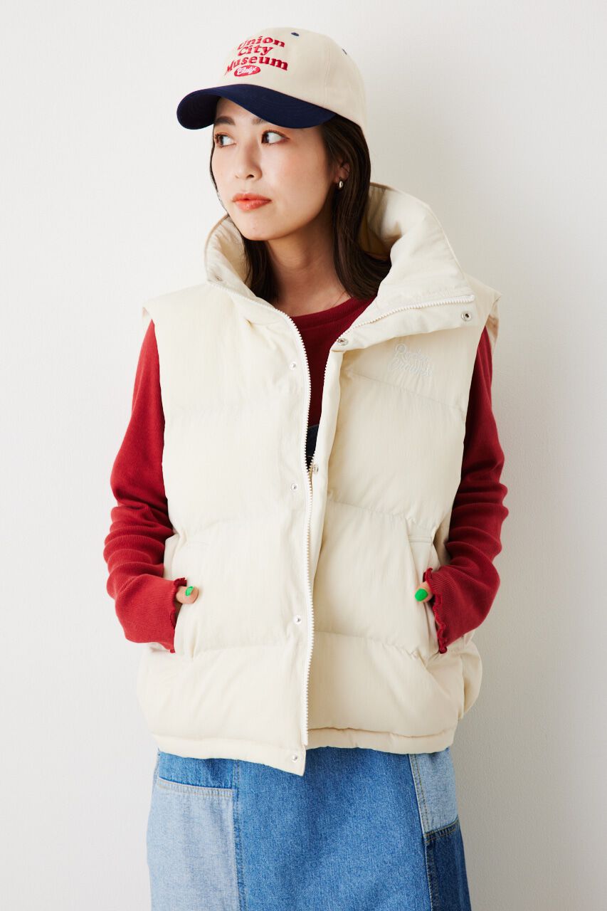 RODEO CROWNS「スタンドネック PUFF ベスト」|ダウンベスト・ベスト|