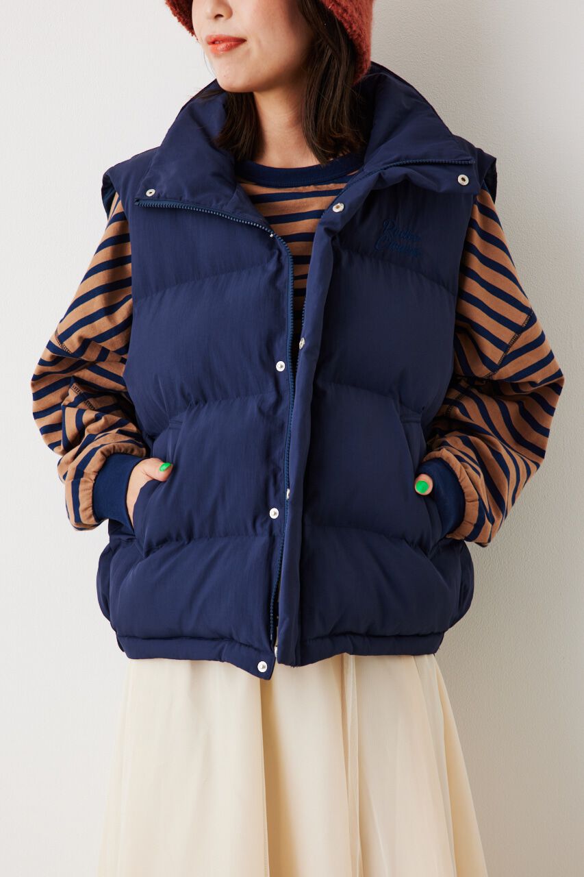 RODEO CROWNS「スタンドネック PUFF ベスト」|ダウンベスト・ベスト|NVY