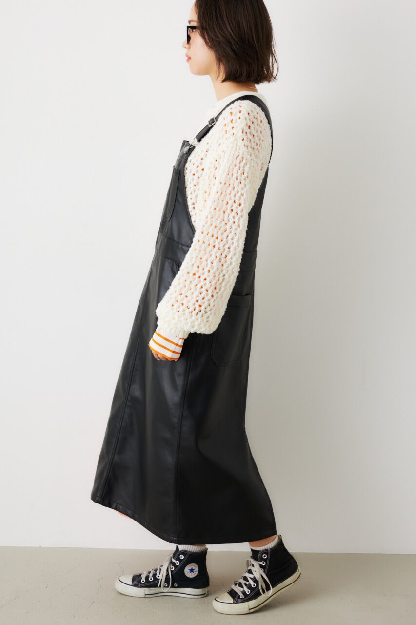 RODEO CROWNS「フェイクレザーサロペットスカート」|その他|