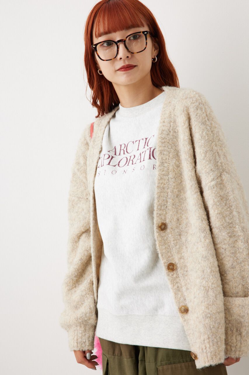 RODEO CROWNS「ミックスブークレニットカーディガン」|カーディガン|