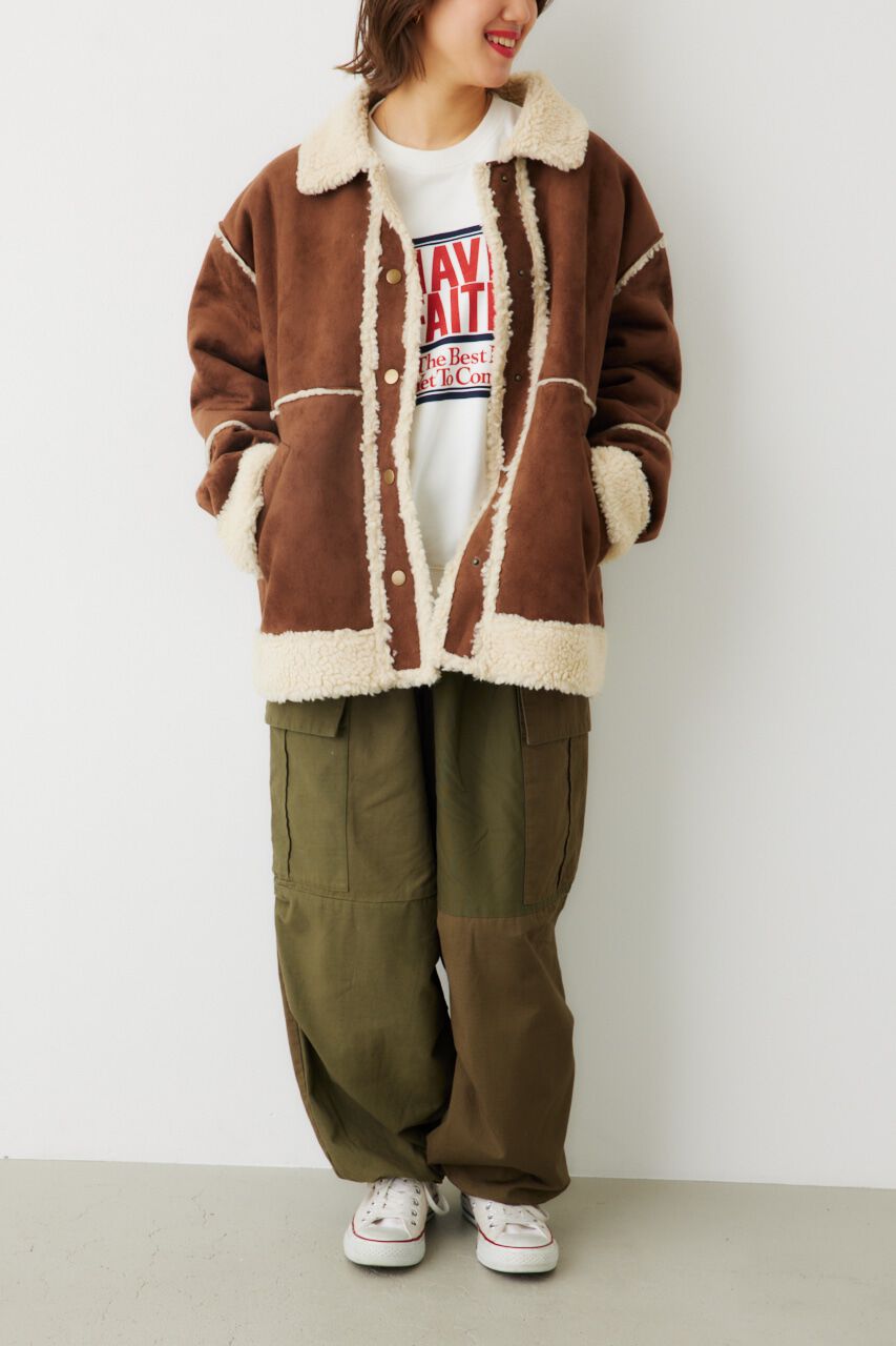 RODEO CROWNS「フェイクムートンジャケット」|シャツ・ブラウス|