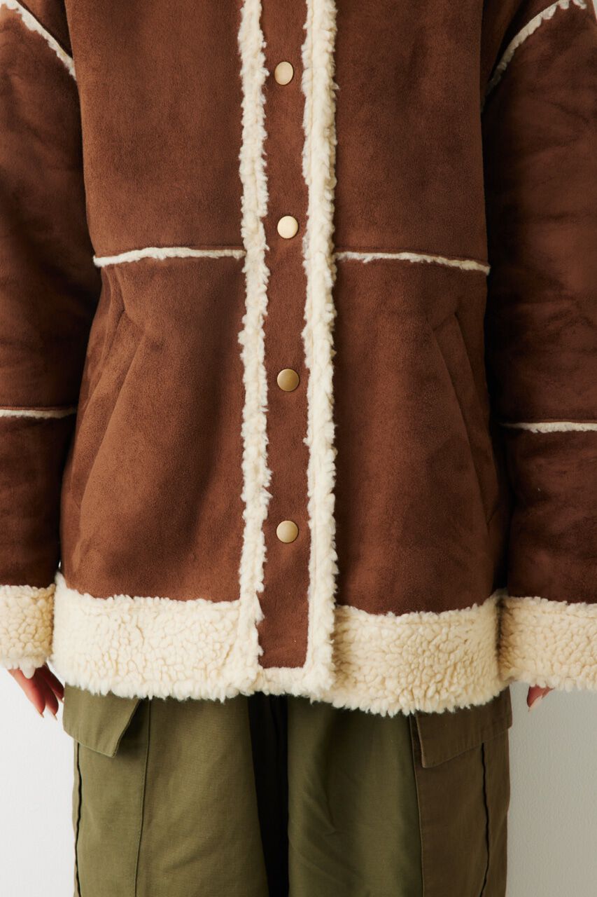 RODEO CROWNS「フェイクムートンジャケット」|シャツ・ブラウス|