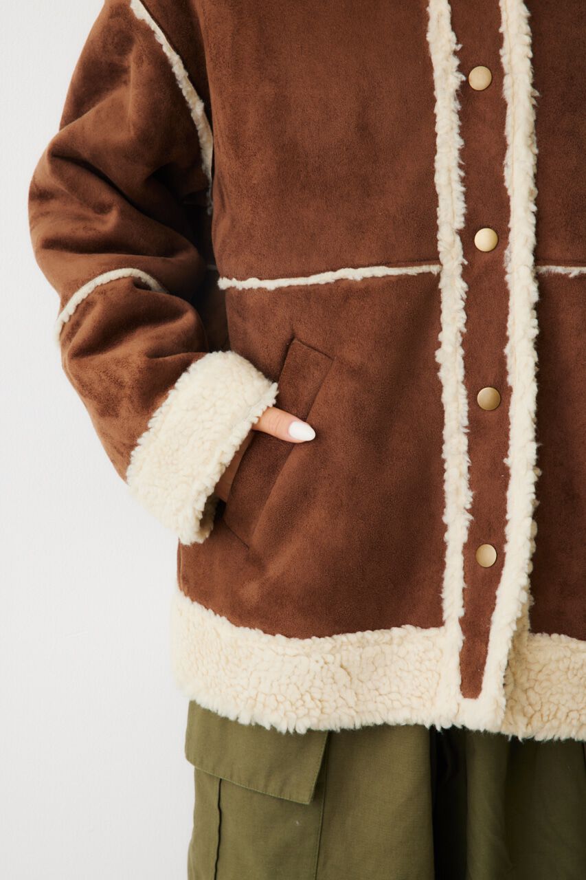 RODEO CROWNS「フェイクムートンジャケット」|シャツ・ブラウス|