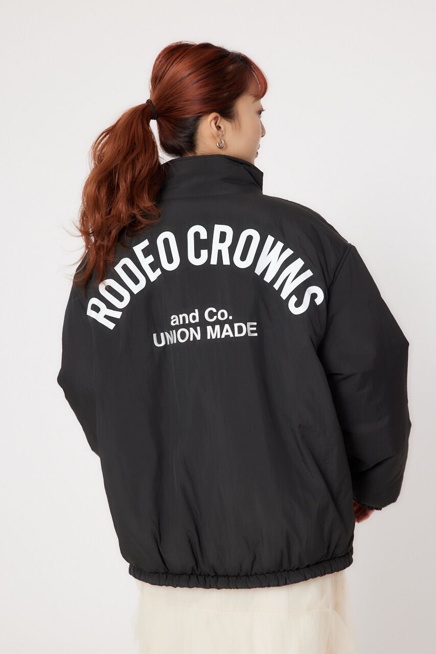 RODEO CROWNS「LOGOスタンドネックブルゾン」|ブルゾン・スタジャン|BLK