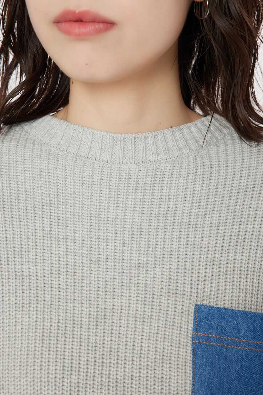 RODEO CROWNS「デニムドッキングニットワンピース」|ワンピース|