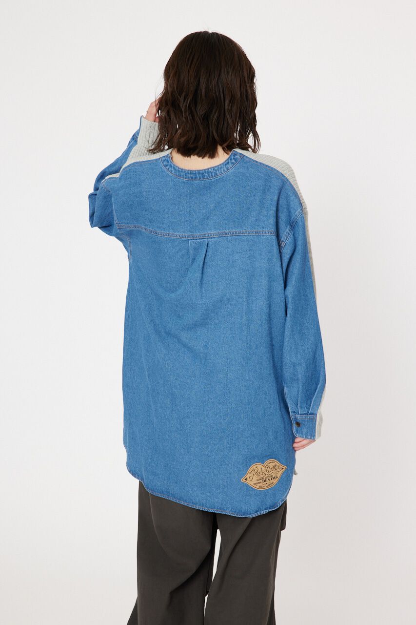 RODEO CROWNS「デニムドッキングニットワンピース」|ワンピース|