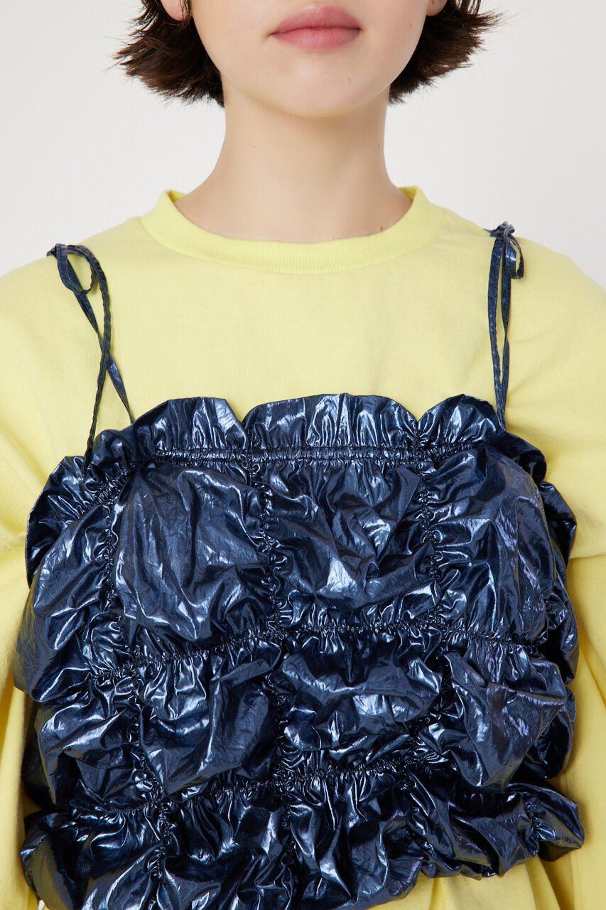 RODEO CROWNS「メタリックギャザーキャミソール」|キャミソール|