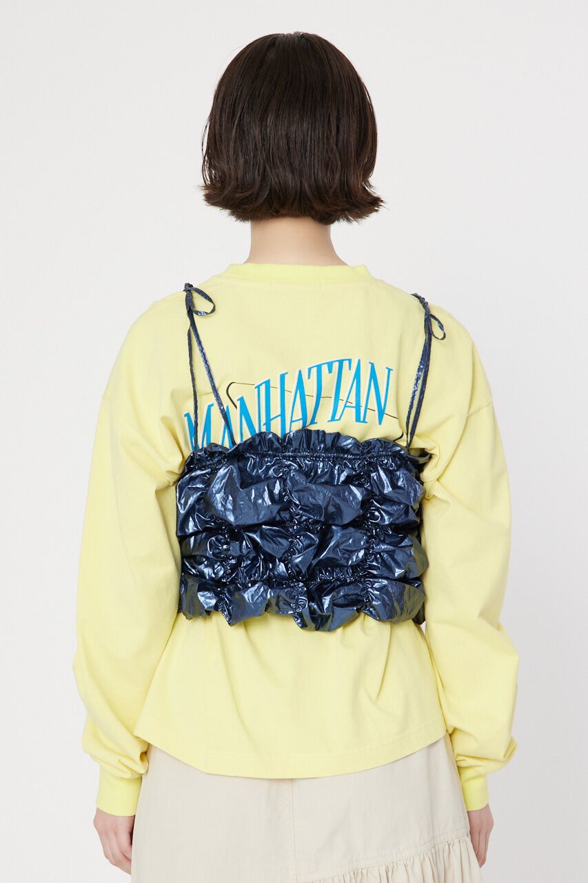 RODEO CROWNS「メタリックギャザーキャミソール」|キャミソール|