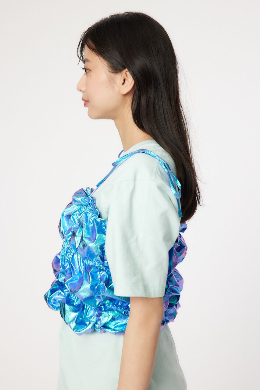 RODEO CROWNS「メタリックギャザーキャミソール」|キャミソール|