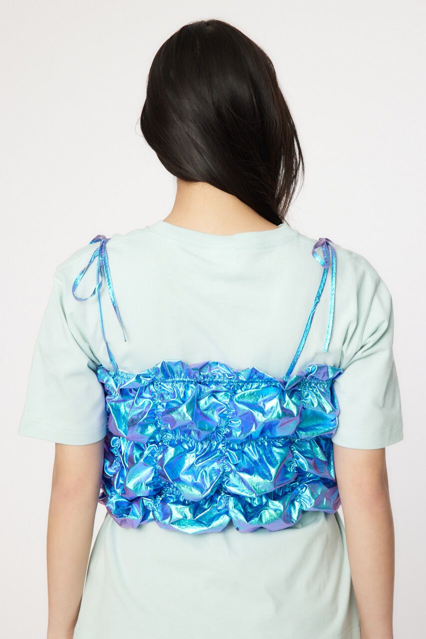 RODEO CROWNS「メタリックギャザーキャミソール」|キャミソール|