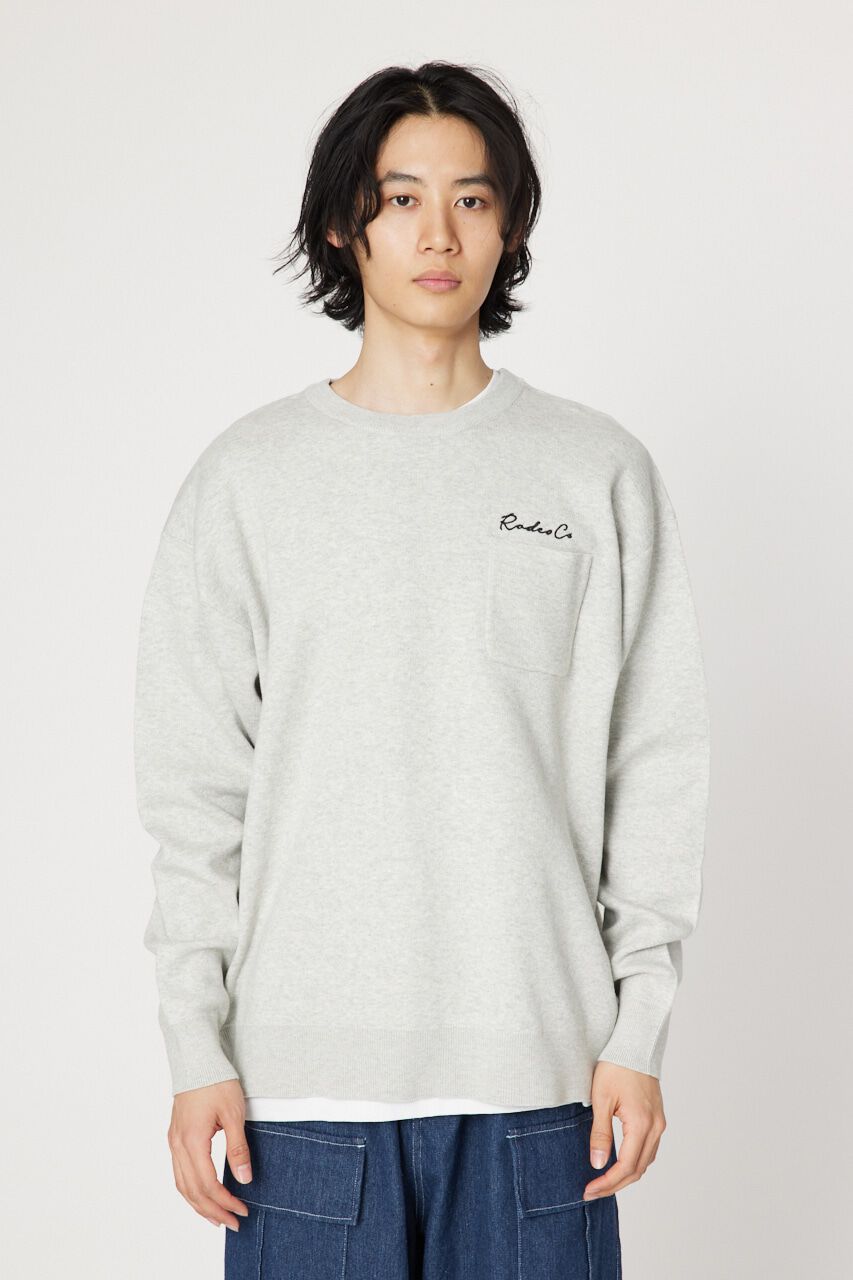 RODEO CROWNS「メンズ CROWN OG パッチニットトップス」|ニット・セーター|