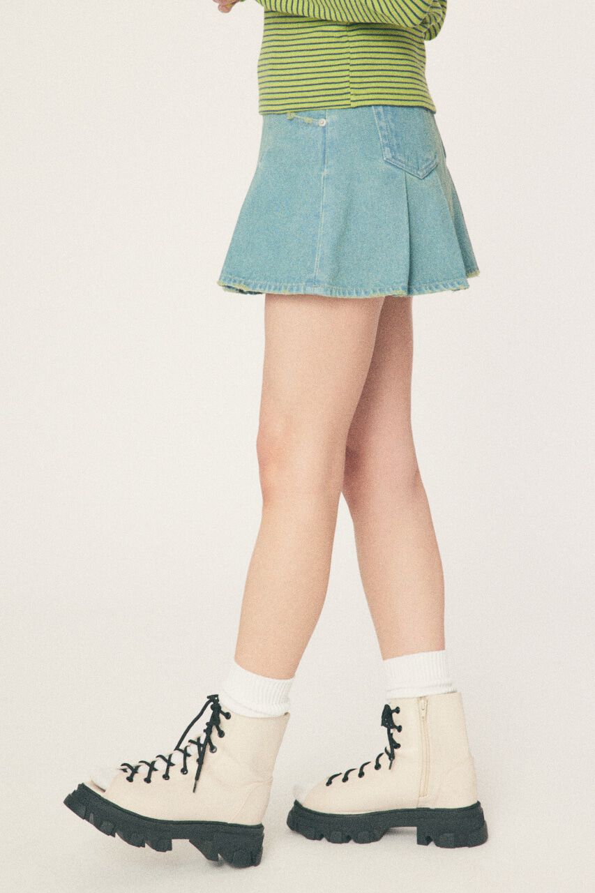 RODEO CROWNS「デニムプリーツミニスカート」|スカート|