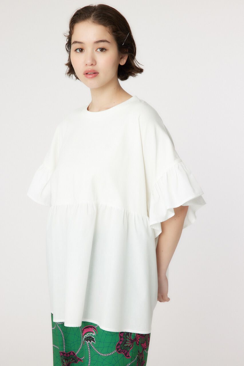 RODEO CROWNS「ドッキングフリルトップス」|Tシャツ・カットソー|O/WHT1