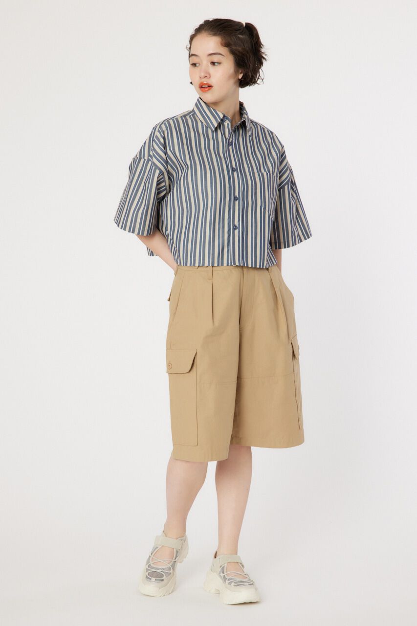 RODEO CROWNS「マルチストライプ ルーズハーフスリーブシャツ」|シャツ・ブラウス|