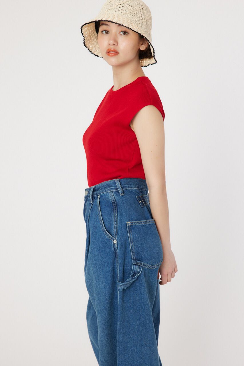 RODEO CROWNS「BASIC ノースリーブ ニット トップス」|タンクトップ|