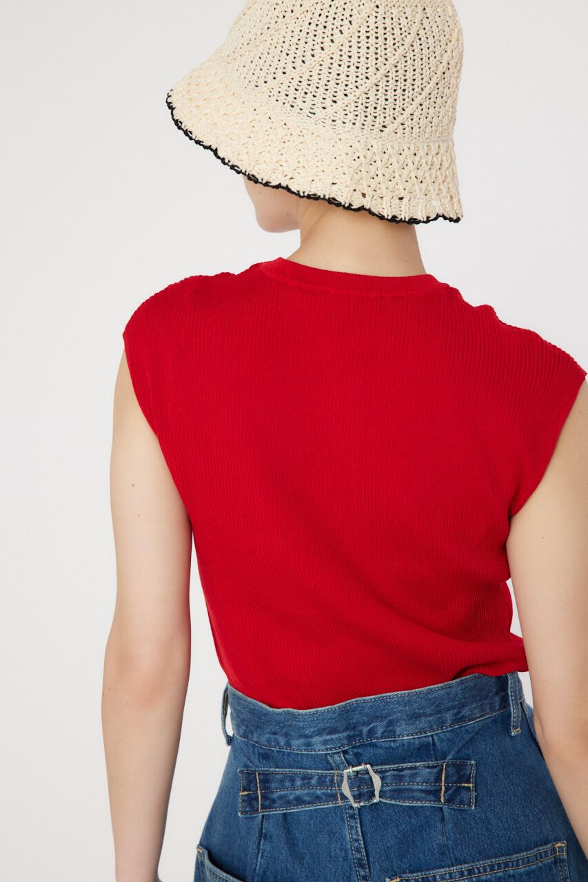 RODEO CROWNS「BASIC ノースリーブ ニット トップス」|タンクトップ|