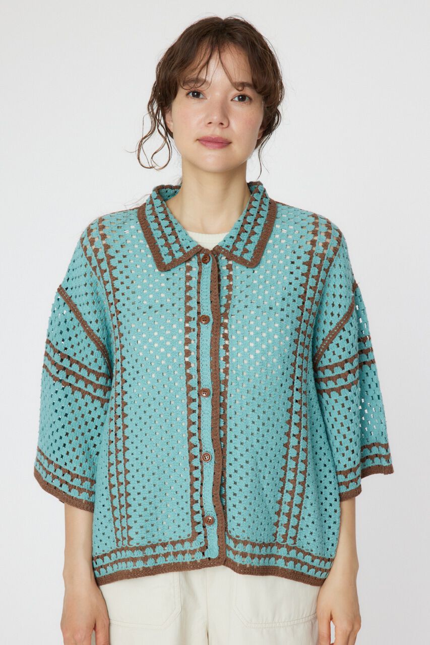 RODEO CROWNS「クロシェニットシャツ」|シャツ・ブラウス|