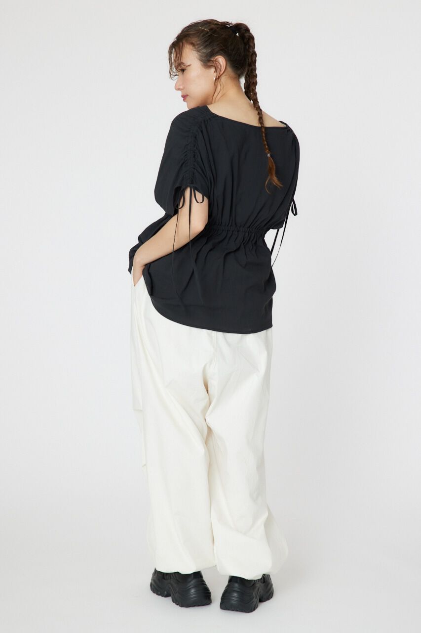 RODEO CROWNS「リネンライクギャザーブラウス」|シャツ・ブラウス|