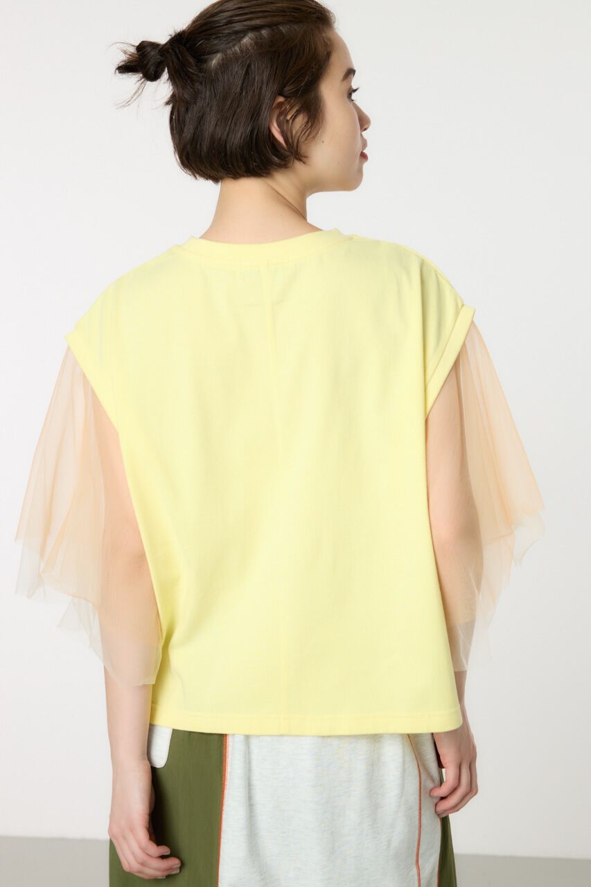 RODEO CROWNS「チュールスリーブカレッジTシャツ」|Tシャツ・カットソー|