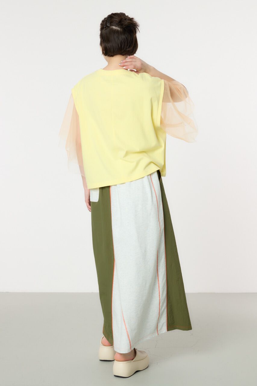 RODEO CROWNS「チュールスリーブカレッジTシャツ」|Tシャツ・カットソー|