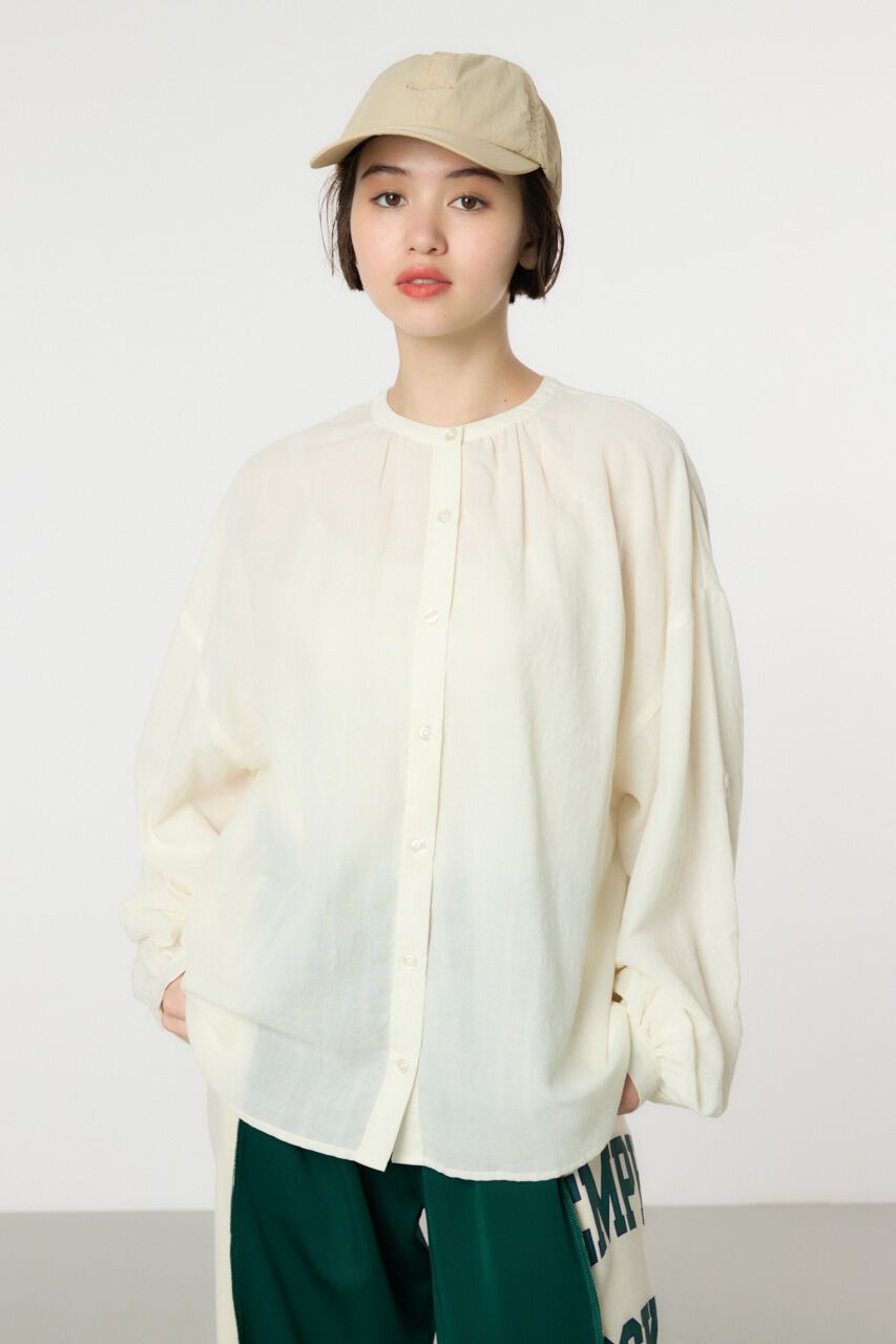 RODEO CROWNS「リネンライクロールアップシャツ」|シャツ・ブラウス|