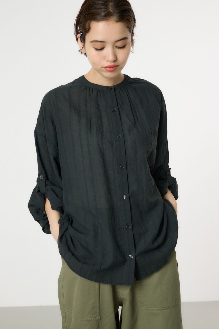 RODEO CROWNS「リネンライクロールアップシャツ」|シャツ・ブラウス|