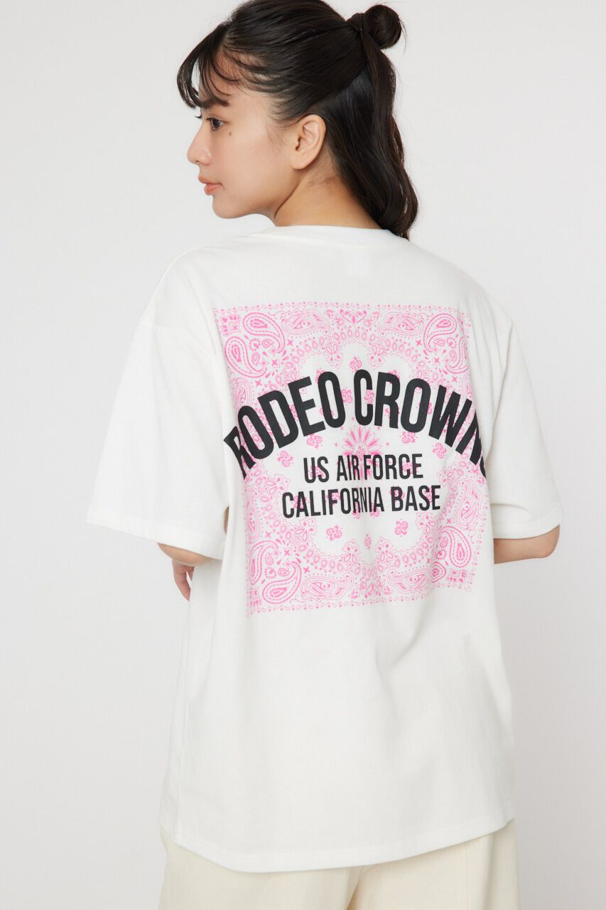 RODEO CROWNS「RC BASEバンダナプリントTシャツ」|Tシャツ・カットソー|O/WHT1
