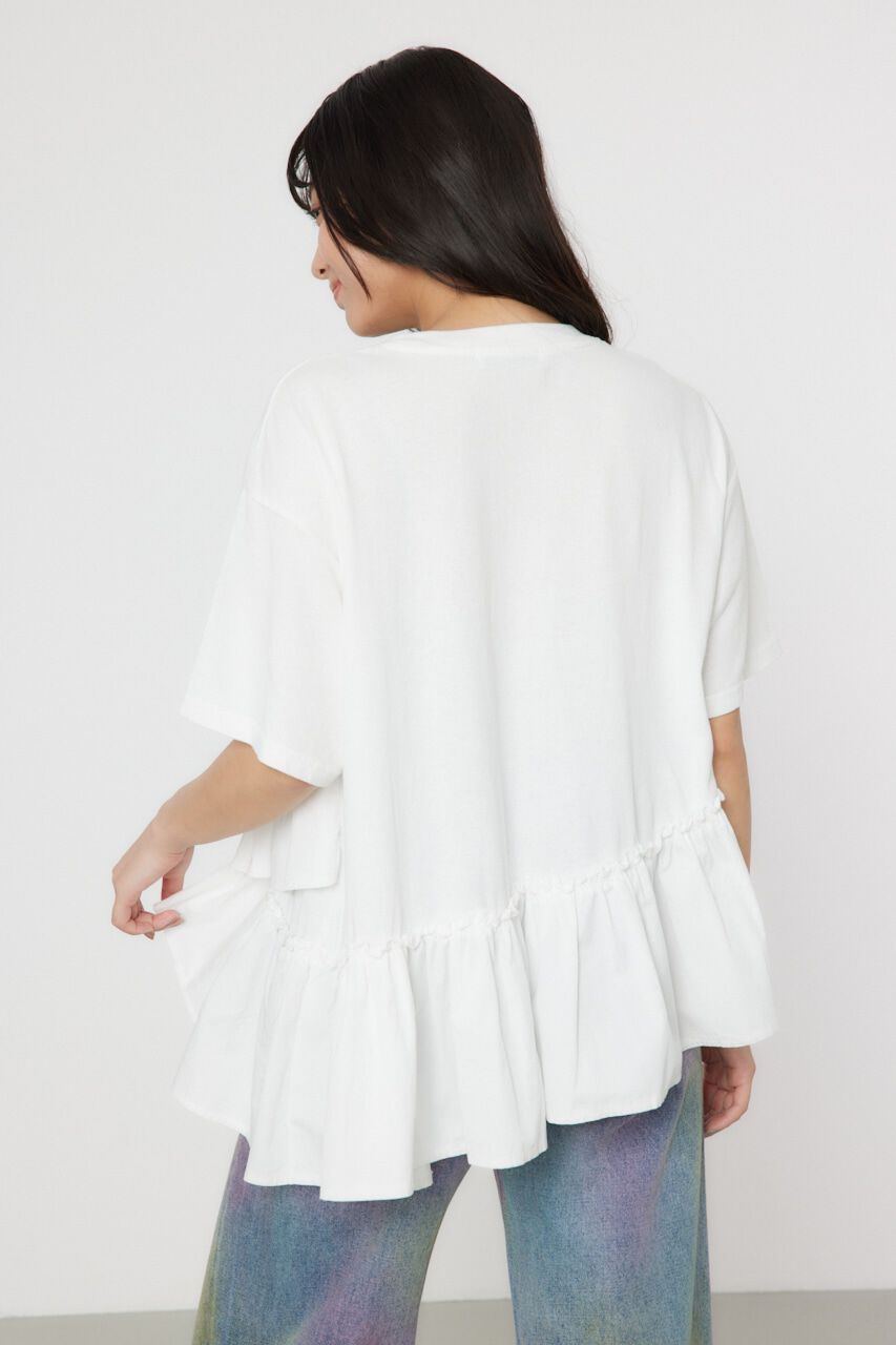 RODEO CROWNS「ピグメントフリルドッキングトップス」|Tシャツ・カットソー|