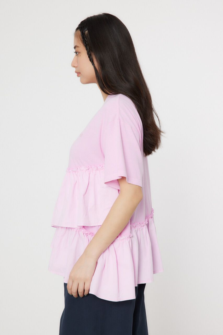 RODEO CROWNS「ピグメントフリルドッキングトップス」|Tシャツ・カットソー|