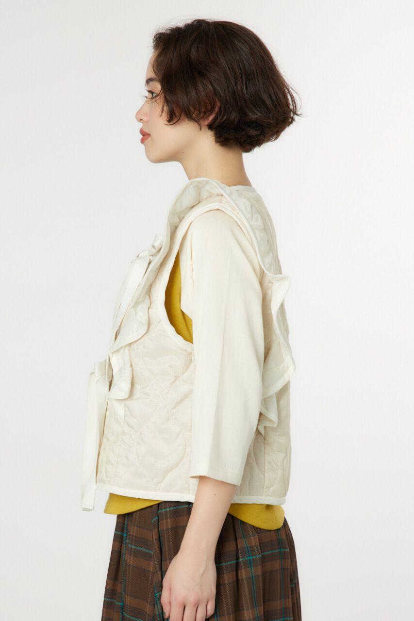 RODEO CROWNS「キルティングフリルベスト」|ダウンベスト・ベスト|