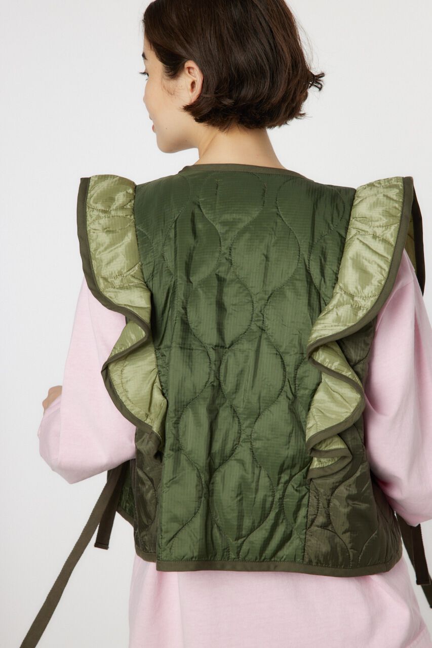 RODEO CROWNS「キルティングフリルベスト」|ダウンベスト・ベスト|