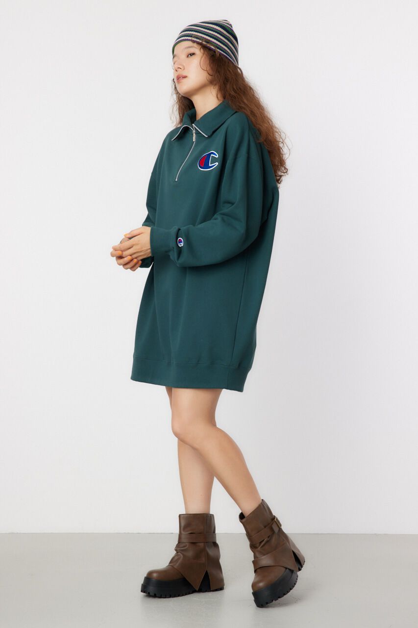 RODEO CROWNS「Champion ハーフジップスウェットワンピース」|ワンピース|