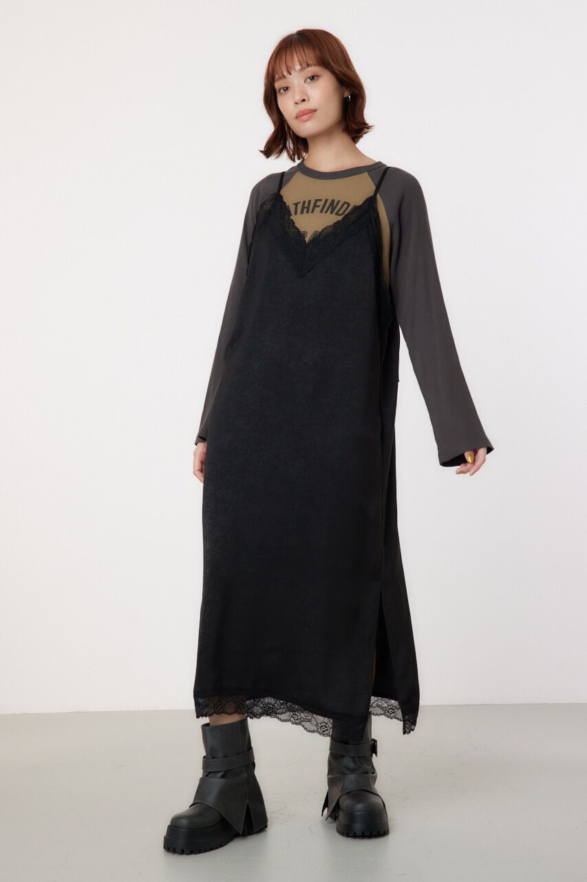 RODEO CROWNS「サテンレースキャミワンピース」|ワンピース|