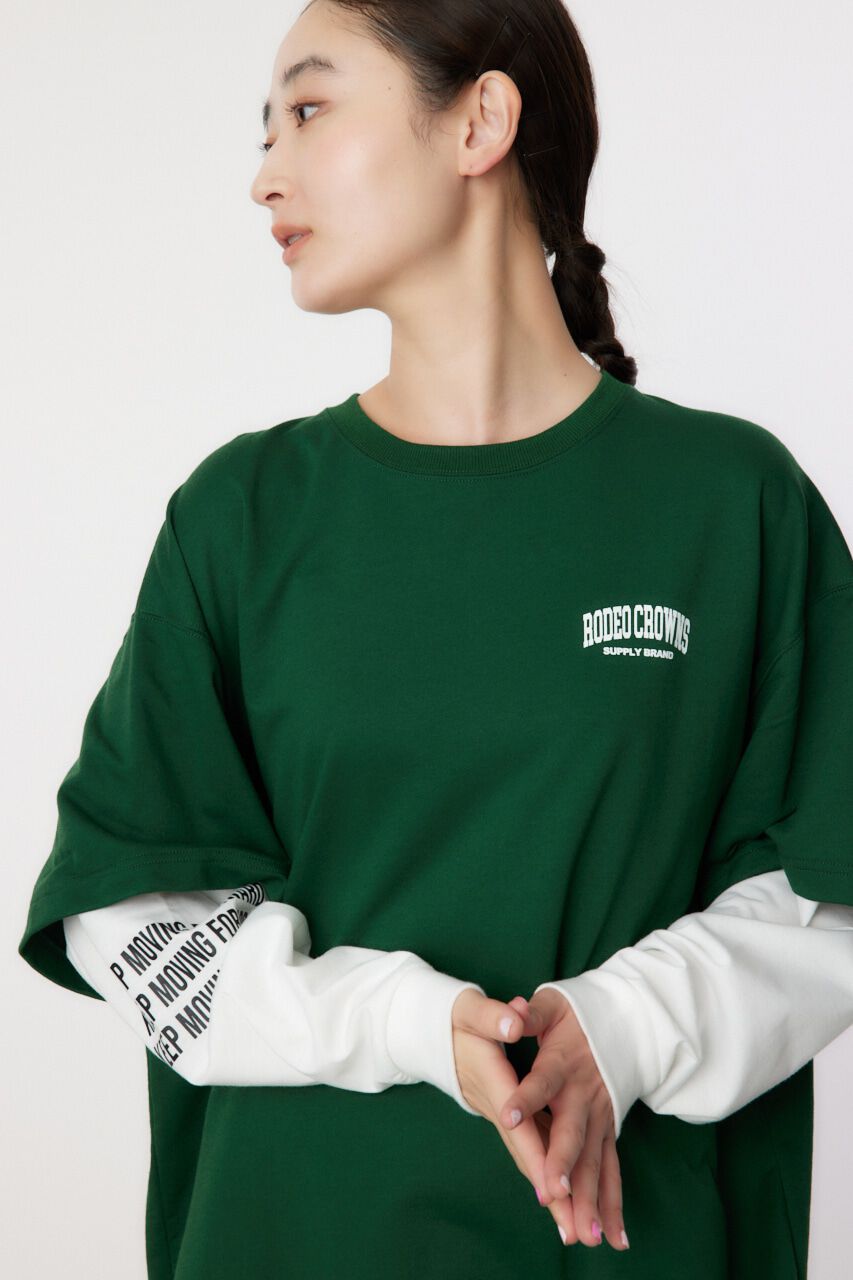 RODEO CROWNS「フェイクレイヤードスウェットワンピース」|ワンピース|