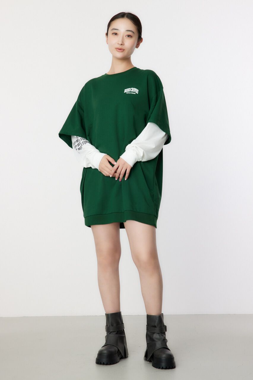 RODEO CROWNS「フェイクレイヤードスウェットワンピース」|ワンピース|